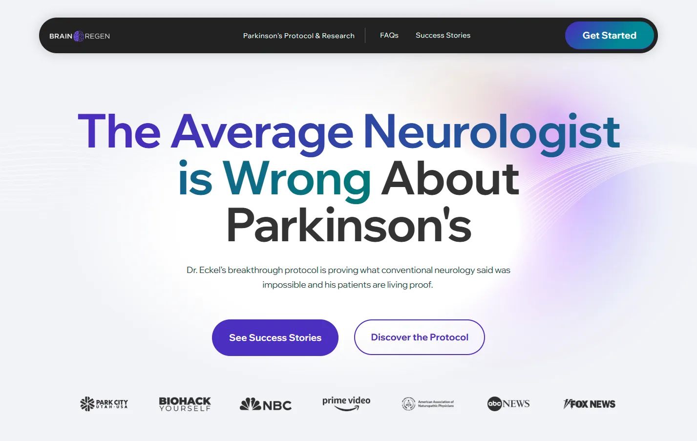 Brain Regen Hero Mockup